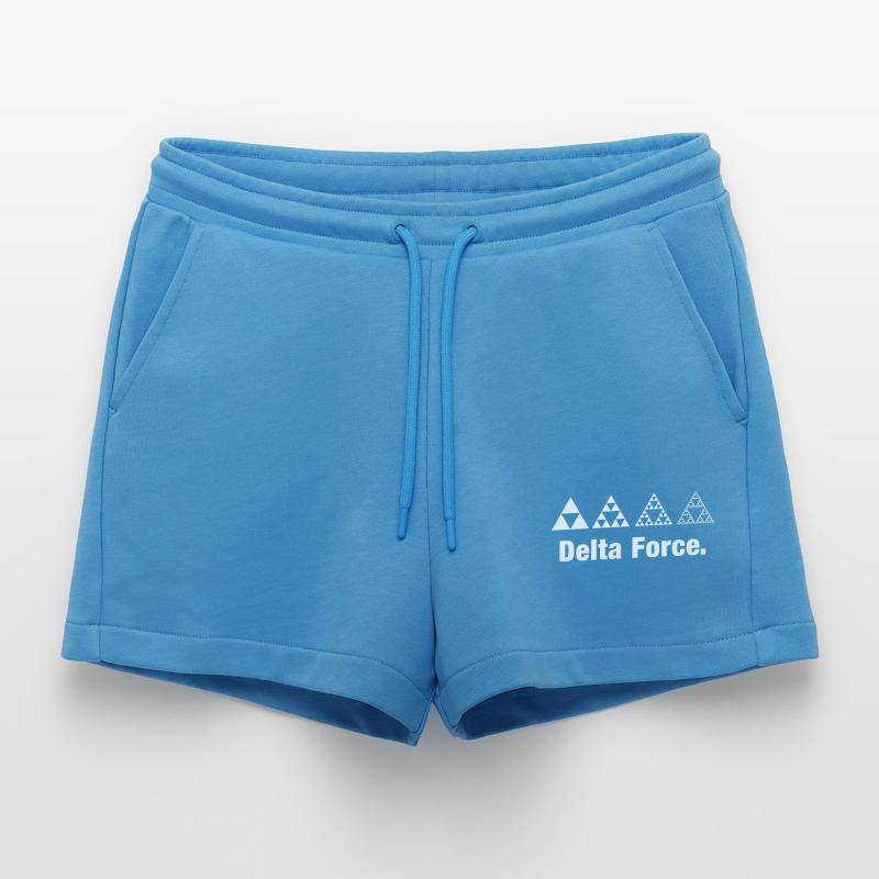 Fractal Triangle Force Geometry Recursion Organic Relaxed Cropped Shorts Made in EU