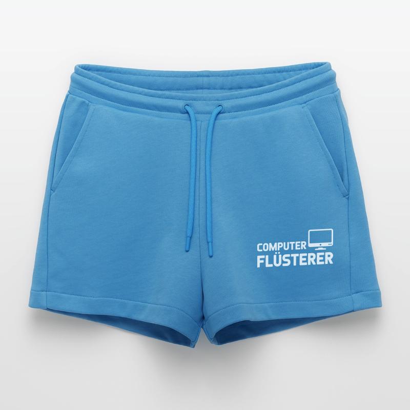 Pixel Computer Nebula Pattern Organic Relaxed Cropped Shorts Made in EU