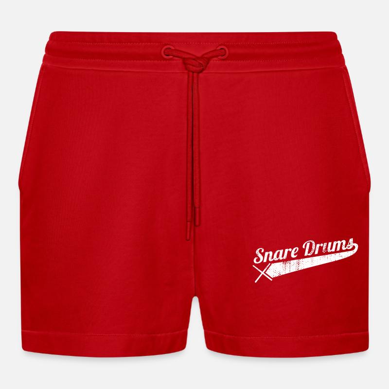 Sidetromle - Organic relaxed cropped shorts made in EU - rød