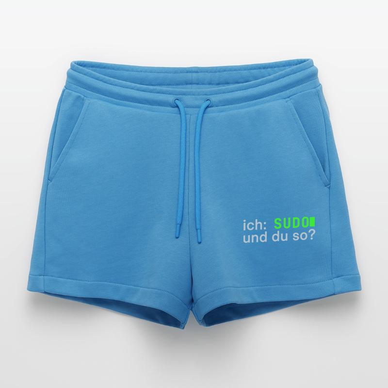ich: SUDO und du so? Linux Spruch - Programmierer Organic Relaxed Cropped Shorts Made in EU