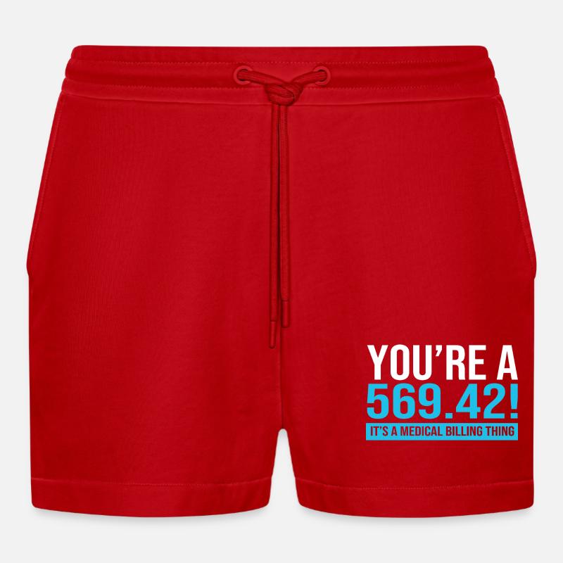 Medizin Coder - Organic Relaxed Cropped Shorts Made in EU - Rot