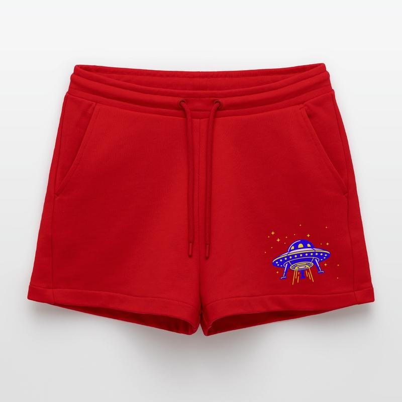 UFO – Visit from another galaxy Organic Relaxed Cropped Shorts Made in EU