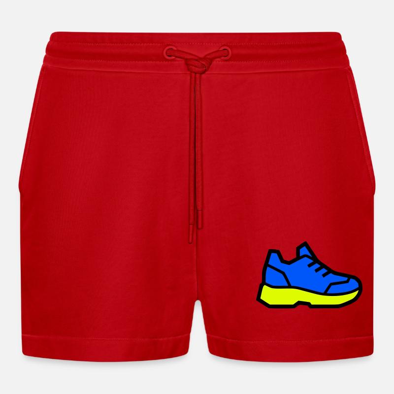 Moderner Laufschuh Sneaker - Organic Relaxed Cropped Shorts Made in EU - Rot