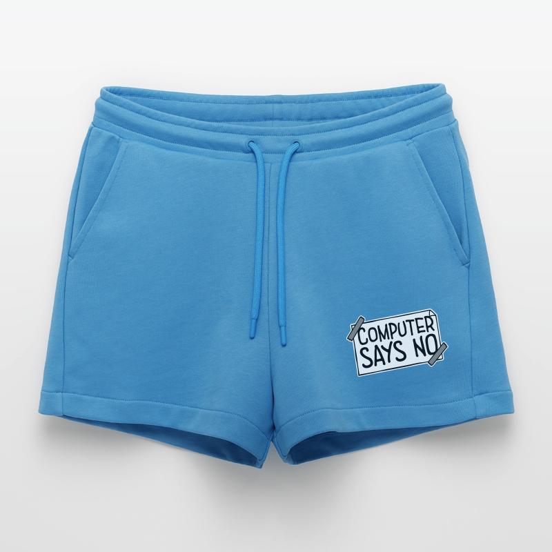 Computer Says No Funny Programmer Nerd Technique Organic Relaxed Cropped Shorts Made in EU