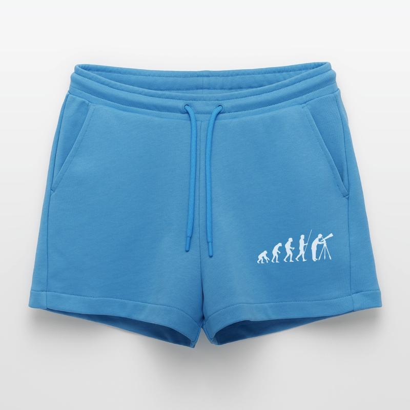 Astronomy Evolution Organic Relaxed Cropped Shorts Made in EU