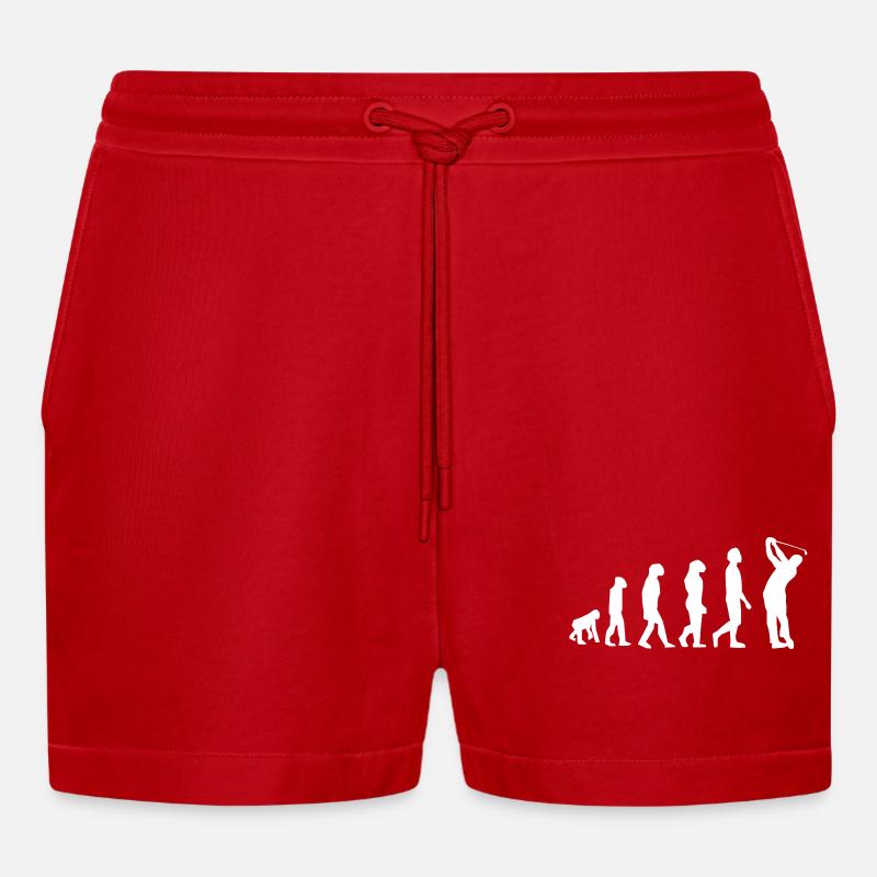 Évolution du swing de golf - Short bio décontracté court fabriqué en UE - rouge