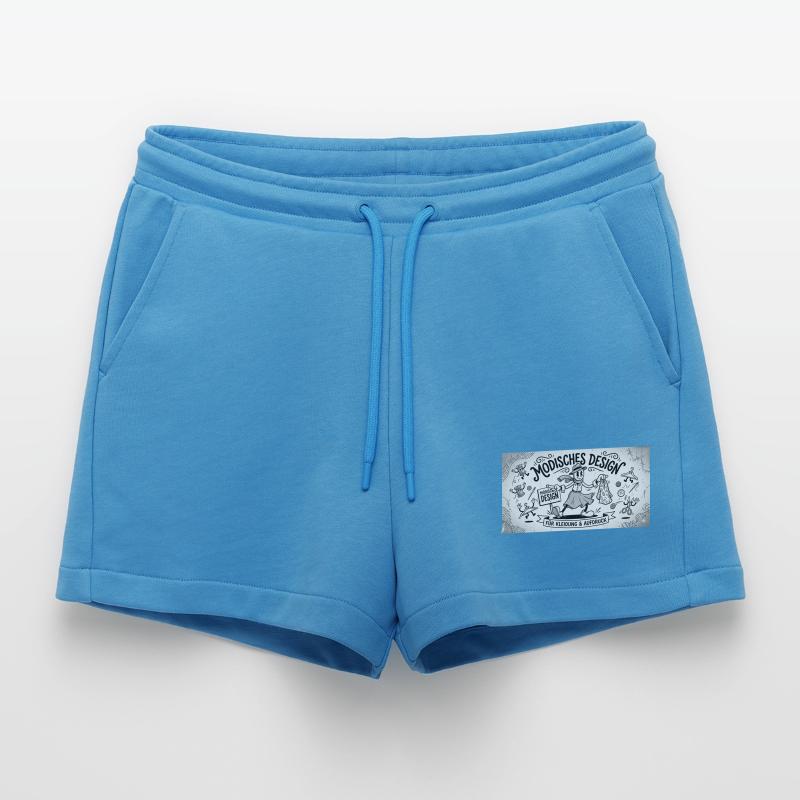 Nähkunst Modedesign Comic Organic Relaxed Cropped Shorts Made in EU
