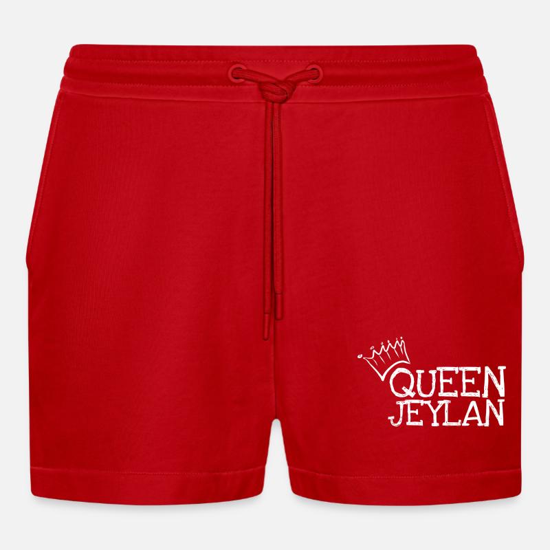 Influenceuse Jeylan - Short bio décontracté court fabriqué en UE - rouge
