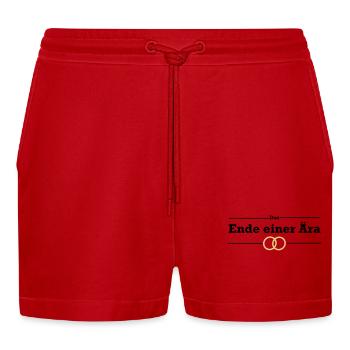 Junggesellenabschied - Organic Relaxed Cropped Shorts Made in EU - Rot - Vorne