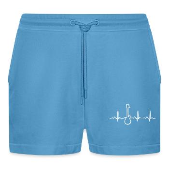 Heartbeat Gitarre - E-Gitarre Akustik Bass - Organic Relaxed Cropped Shorts Made in EU -  Sol Blue - Vorne