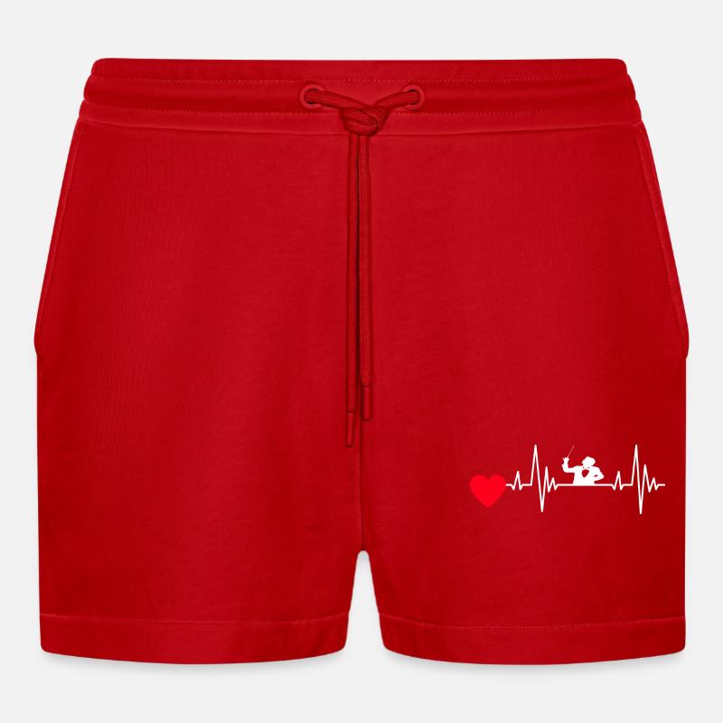 Dirigenten Dirigent Musik Dirigieren Geschenk - Organic Relaxed Cropped Shorts Made in EU - Rot