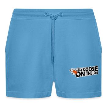 goose on the loose - Organic Relaxed Cropped Shorts Made in EU -  Sol Blue - Vorne
