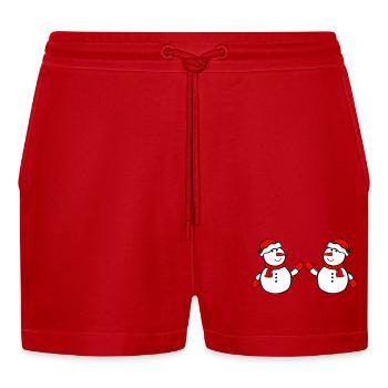 Bonhomme de neige 2 - Short bio décontracté court fabriqué en UE - rouge - Devant
