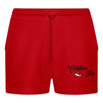 christmas time - Organic Relaxed Cropped Shorts Made in EU - Rot - Vorne