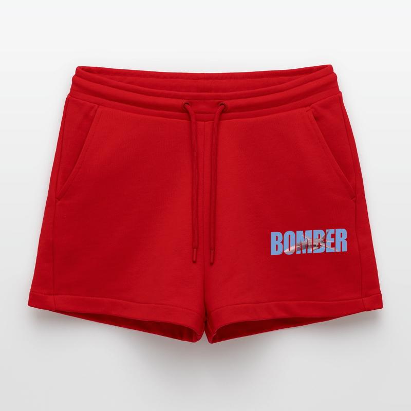 Bomber Su-24 Organic Relaxed Cropped Shorts Made in EU