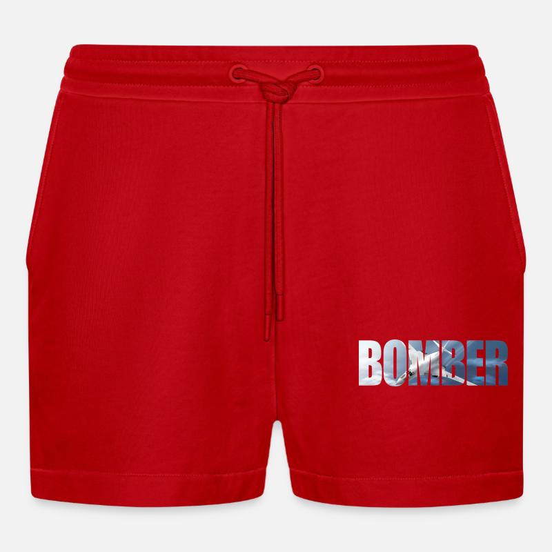 Blouson aviateur Tu-160 - Short bio décontracté court fabriqué en UE - rouge