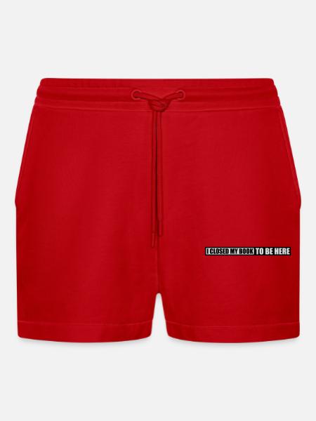 I closed my book - Organic Relaxed Cropped Shorts Made in EU - Rot