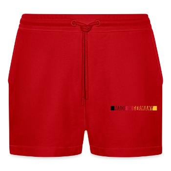 Made in Germany - Organic Relaxed Cropped Shorts Made in EU - Rot - Vorne