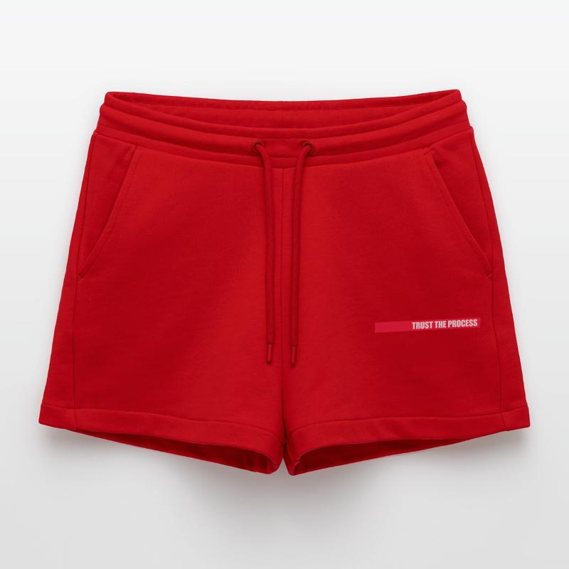 trust the process Zitat Organic Relaxed Cropped Shorts Made in EU