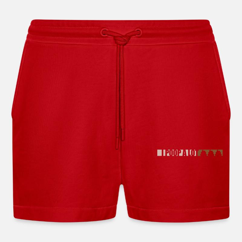 Je fais beaucoup caca - Short bio décontracté court fabriqué en UE - rouge