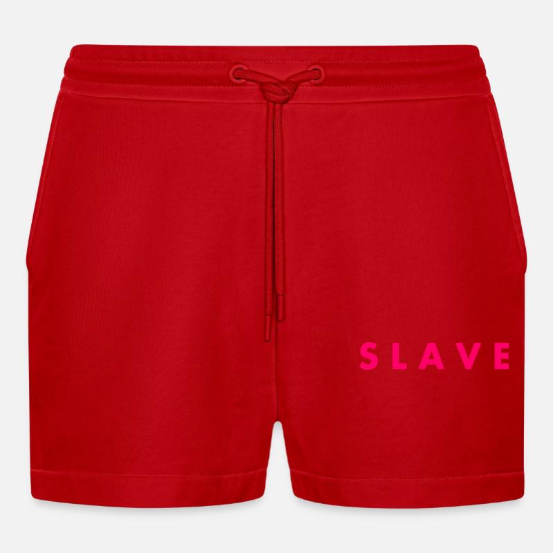 Slave - Organic Relaxed Cropped Shorts Made in EU - Rot