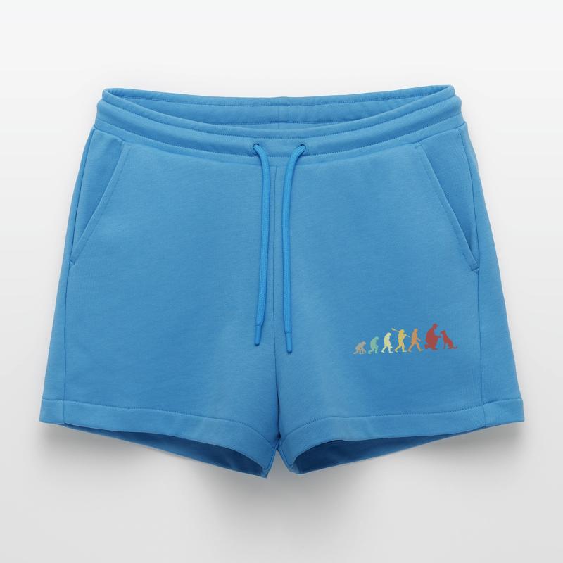 Evolution Lustiger Belgischer Malinois-Schäferhund Organic Relaxed Cropped Shorts Made in EU