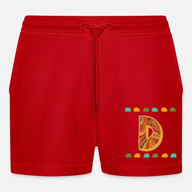 igel e 22 d - Organic Relaxed Cropped Shorts Made in EU - Rot