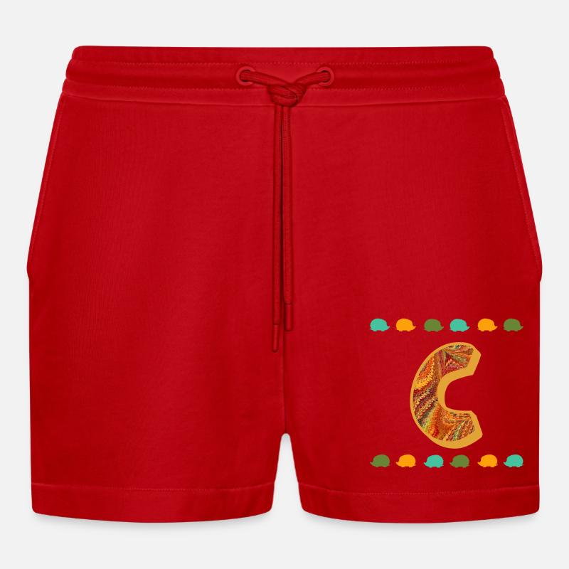 igel e 22 c - Organic Relaxed Cropped Shorts Made in EU - Rot