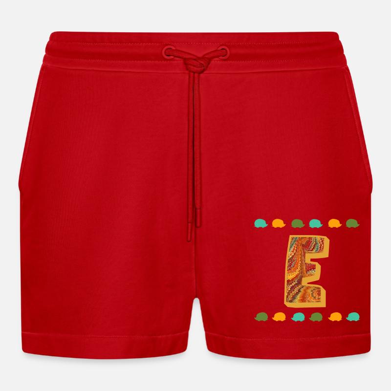 igel e 22 e - Organic Relaxed Cropped Shorts Made in EU - Rot
