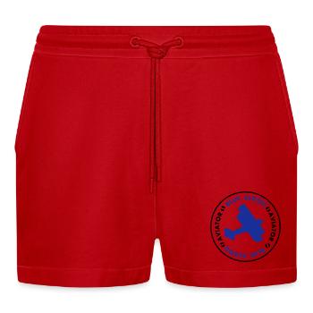 aviator - Organic Relaxed Cropped Shorts Made in EU - red - Front
