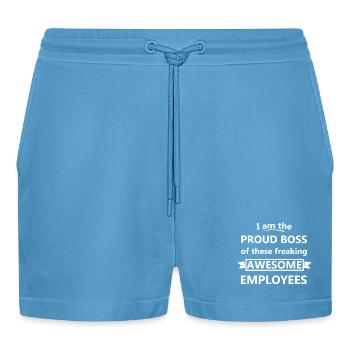 Chef - Organic Relaxed Cropped Shorts Made in EU -  Sol Blue - Vorne