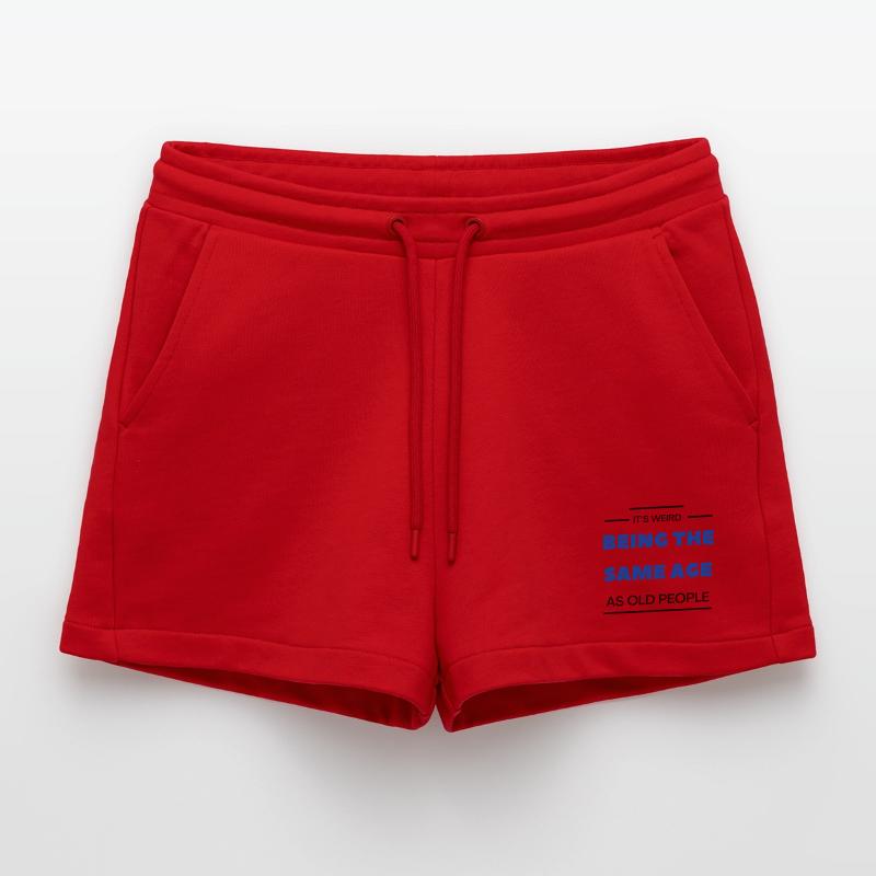 Being the Same Age Bold Quote Organic Relaxed Cropped Shorts Made in EU
