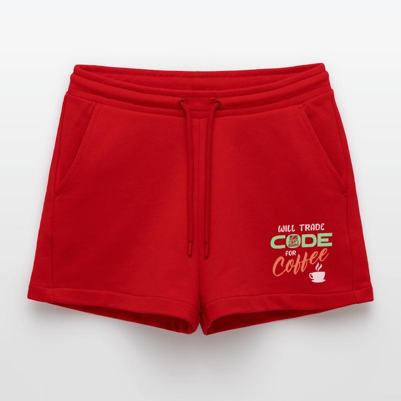 Programmer Developer Code Statement Computer Organic Relaxed Cropped Shorts Made in EU