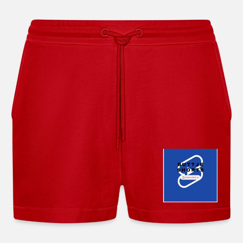 Short Buttje - Short bio décontracté court fabriqué en UE - rouge