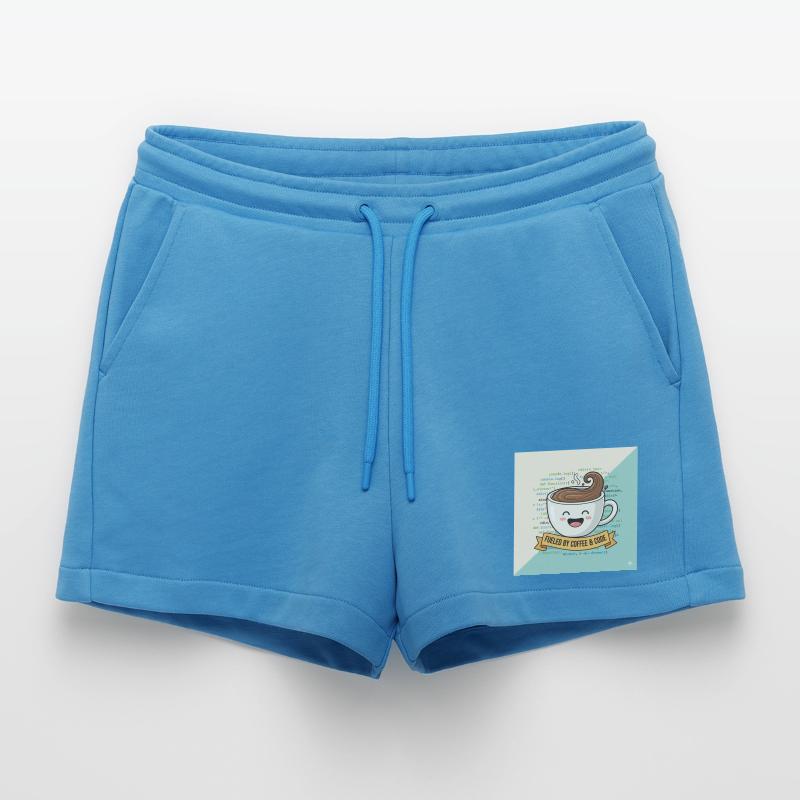Happy Coffee Becher und Code Organic Relaxed Cropped Shorts Made in EU