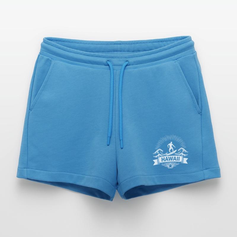 Hawaii Surfer Surfer sur Pacific Wave Short bio décontracté court fabriqué en UE