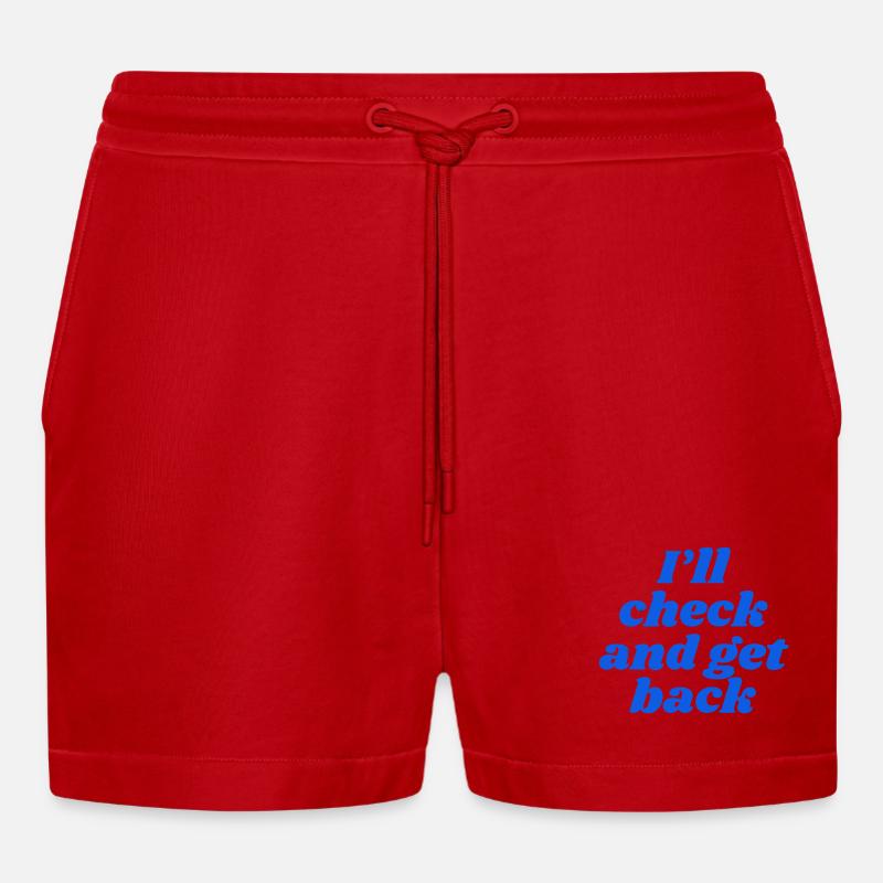 I'll check and get back - Organic Relaxed Cropped Shorts Made in EU - Rot