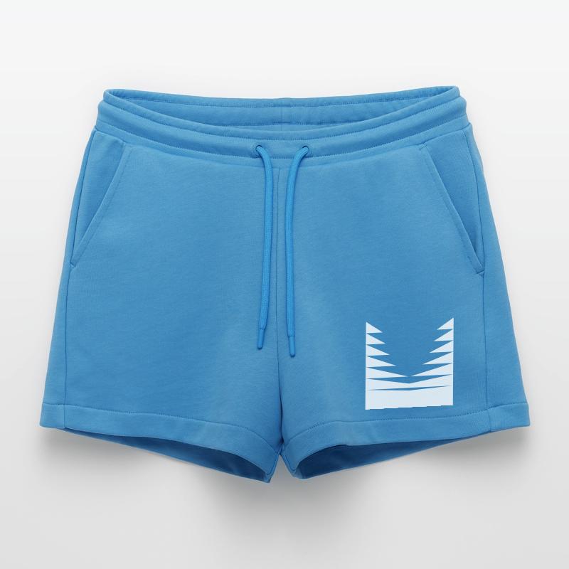 Triangles Pattern design Organic Relaxed Cropped Shorts Made in EU