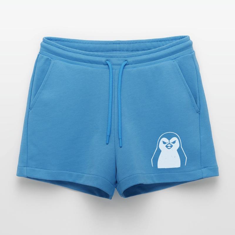 penguin stencil grunge minimalist-vector Linux Short bio décontracté court fabriqué en UE