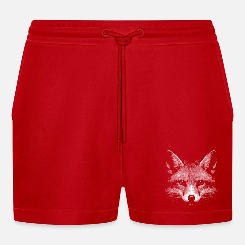 Rotfuchs - Organic Relaxed Cropped Shorts Made in EU - Rot