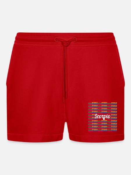 Sternzeichen Skorpion - Organic Relaxed Cropped Shorts Made in EU - Rot