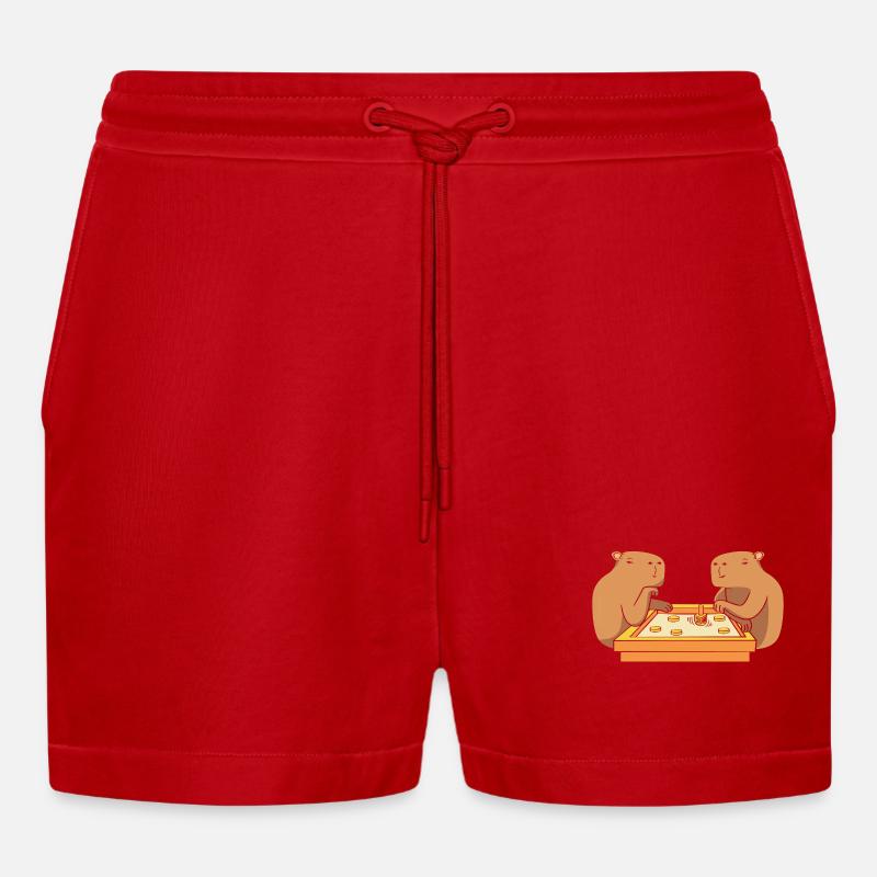 Hanoukka Hanoukka Hanoukka - Short bio décontracté court fabriqué en UE - rouge