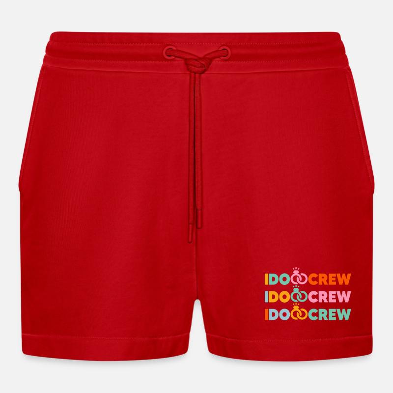 Ich mache Crew-Geschenk - Organic Relaxed Cropped Shorts Made in EU - Rot