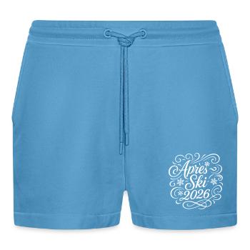 Après-ski 2026 - Organic Relaxed Cropped Shorts Made in EU -  Sol Blue - Front