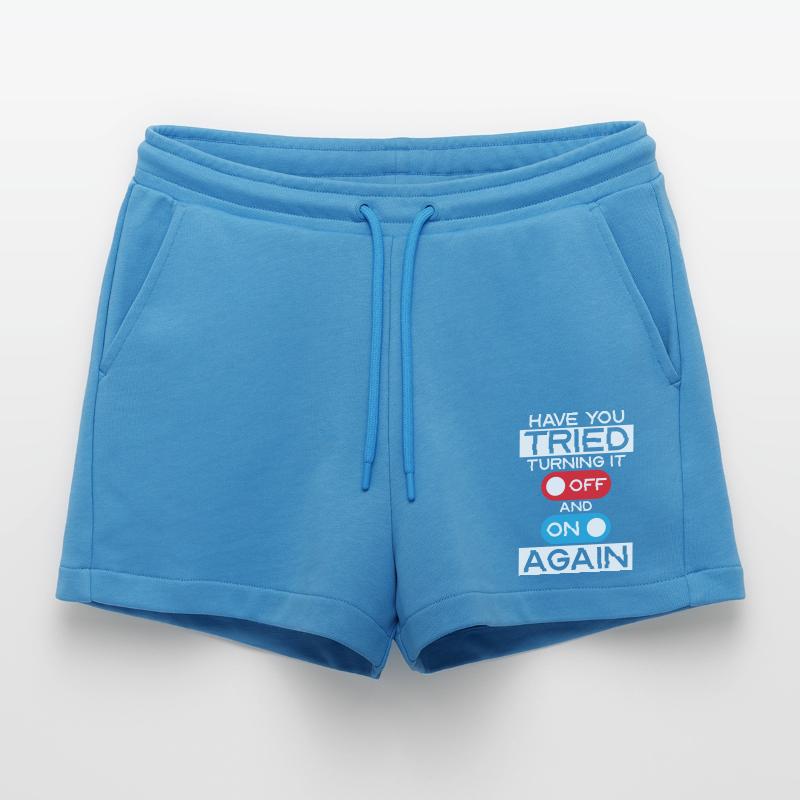 How I Fix Stuff Working In IT...... Tech Support C Organic Relaxed Cropped Shorts Made in EU