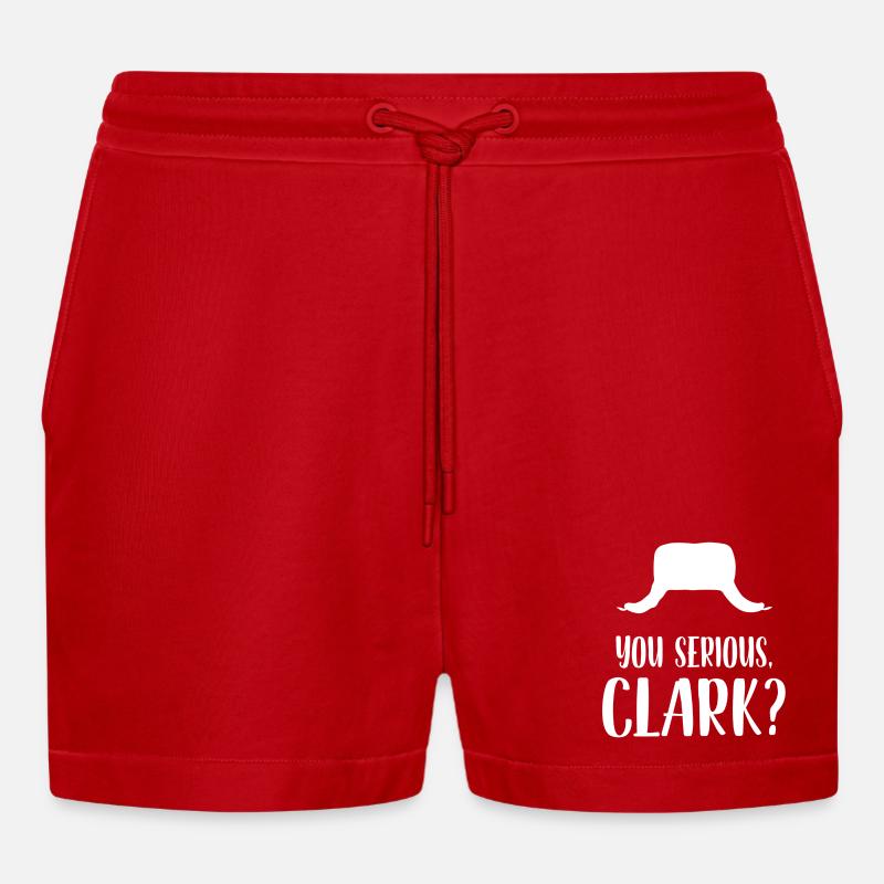 Du ernsthafter Clark - Organic Relaxed Cropped Shorts Made in EU - Rot