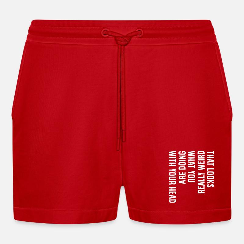 That looks really weird - Organic Relaxed Cropped Shorts Made in EU - Rot