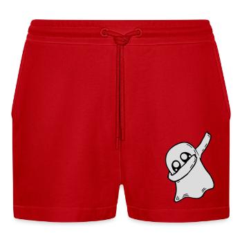 Dabbing dab dance spirit - Organic Relaxed Cropped Shorts Made in EU - red - Front