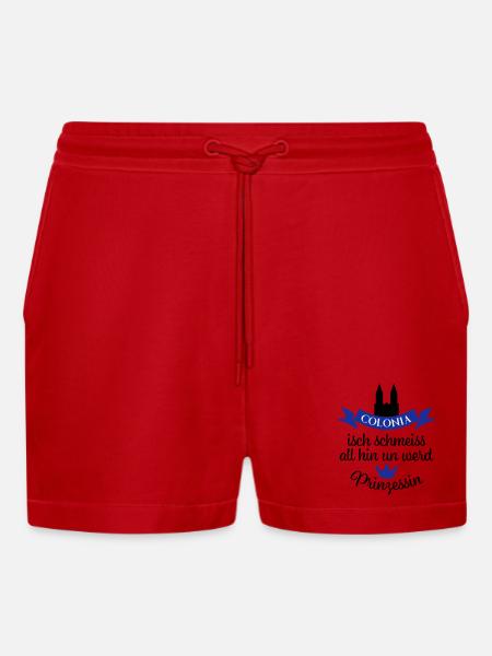 Kölner Karneval - Organic Relaxed Cropped Shorts Made in EU - Rot