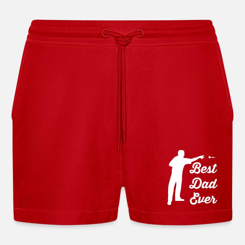 Pfeil - Organic Relaxed Cropped Shorts Made in EU - Rot